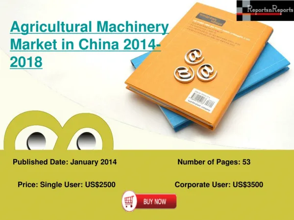 China Agricultural Machinery Industry to Grow at 10.38% CAGR