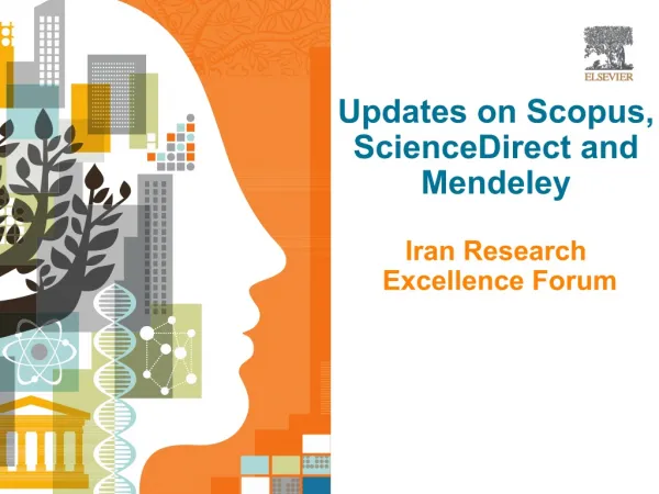 Updates on Scopus, ScienceDirect and Mendeley Iran Research Excellence Forum