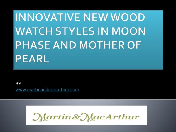 Innovative New Wood Watch Styles In Moon Phase And Mother Of