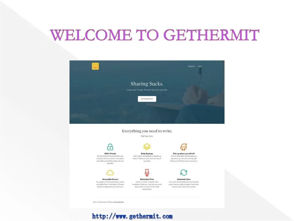 welcome to gethermit