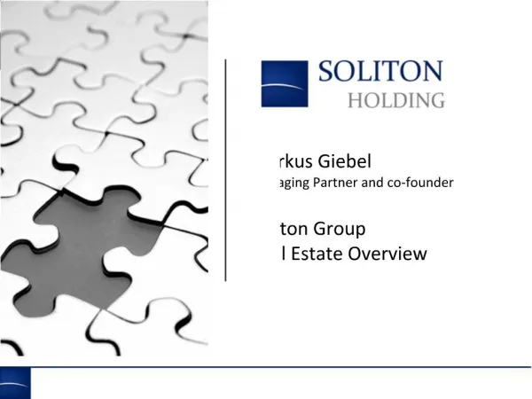 Markus Giebel - Soliton Holding - Holistic approach