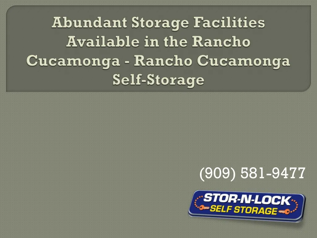 abundant storage facilities available in the rancho cucamonga rancho cucamonga self storage