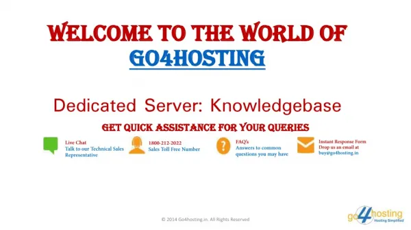 Go4hosting:Dedicated Server hosting