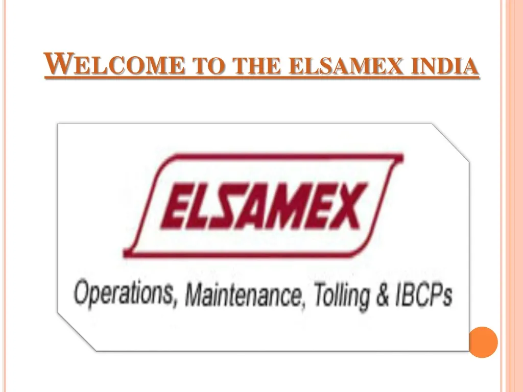 welcome to the elsamex india