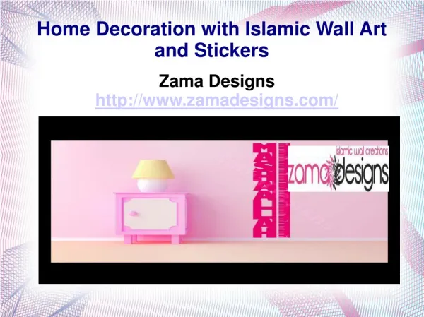 Home Decoration with Islamic Wall Art and Stickers