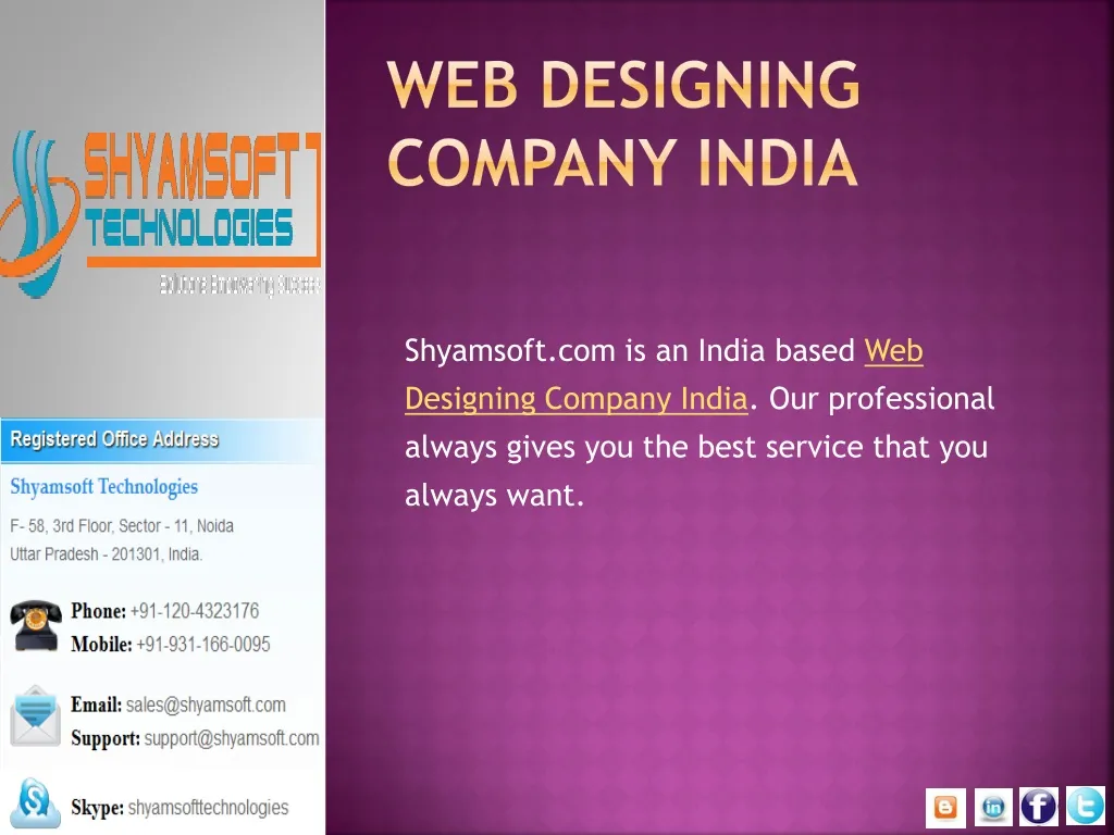 web designing company india