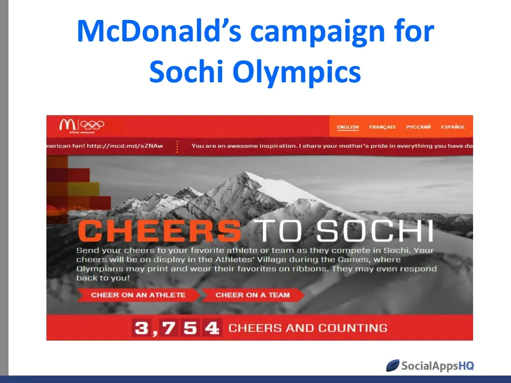mcdonald s campaign for sochi olympics