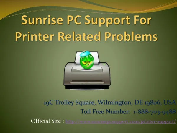 Sunrise PC Support For Printer Related Problems