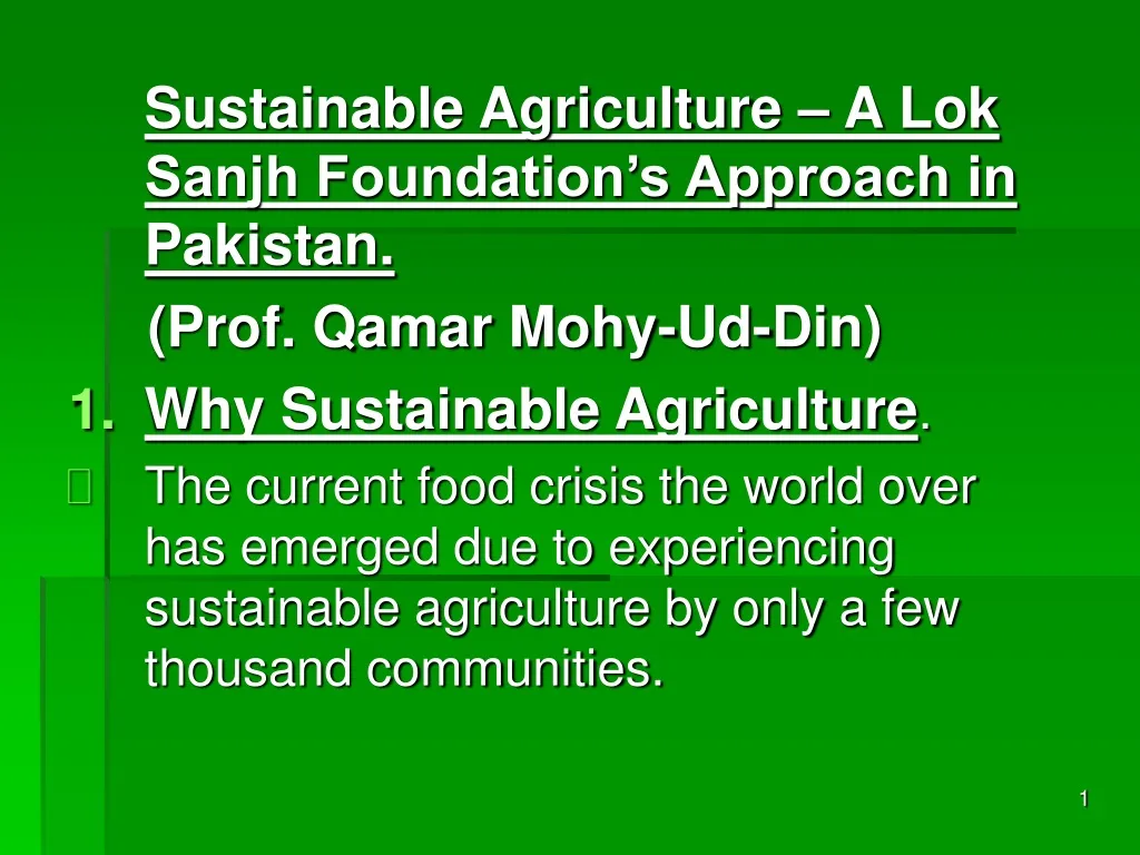 sustainable agriculture a lok sanjh foundation