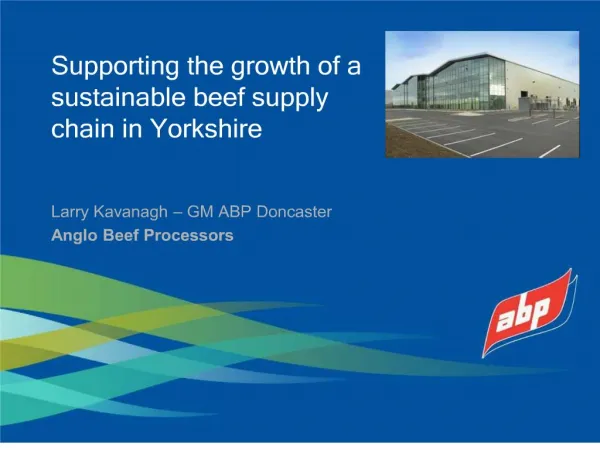 supporting the growth of a sustainable beef supply chain in yorkshire