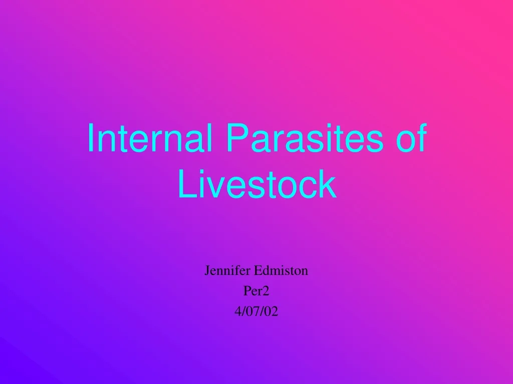 internal parasites of livestock