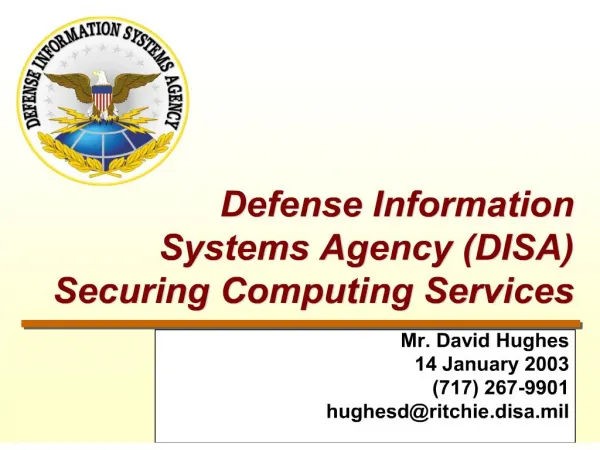 defense information systems agency disa securing computing services