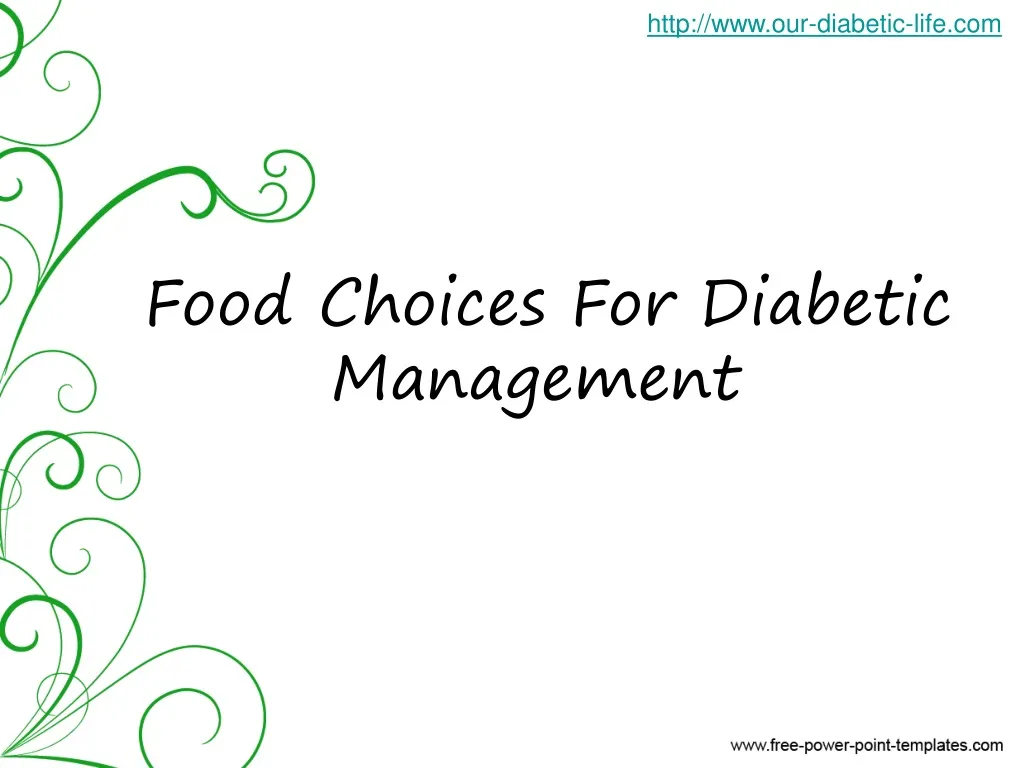 food choices for diabetic management