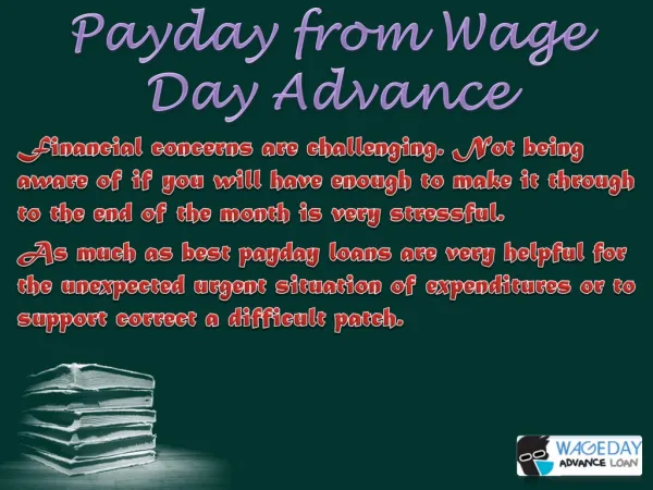 Online payday service of money