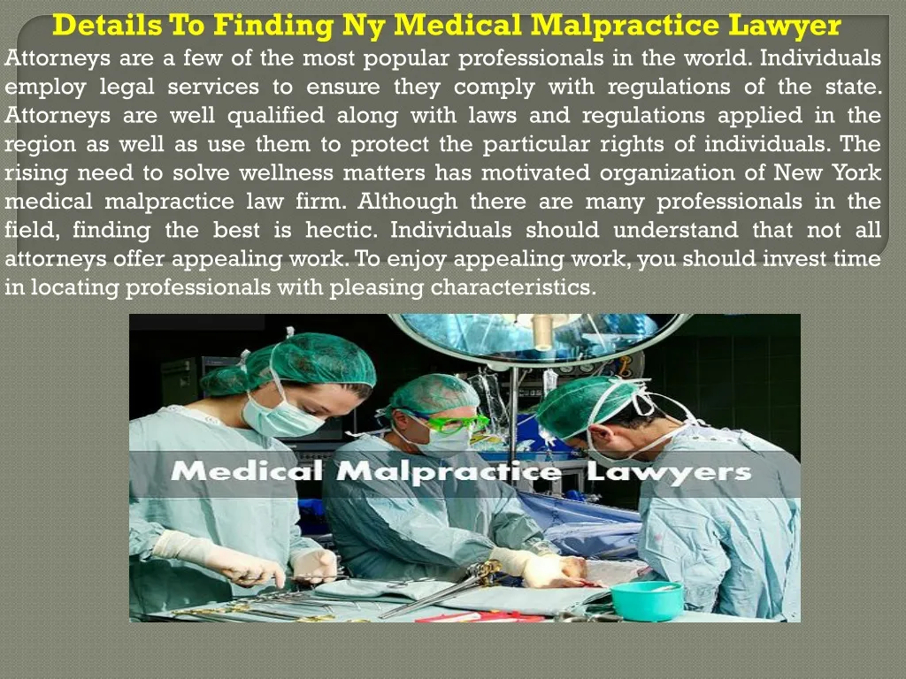details to finding ny medical malpractice lawyer