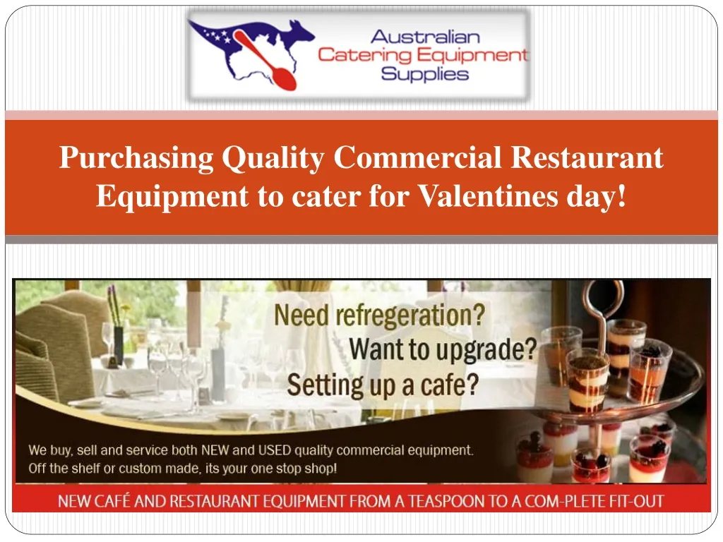 purchasing quality commercial restaurant equipment to cater for valentines day