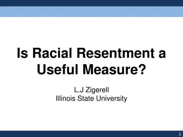 Is Racial Resentment a Useful Measure?