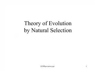 PPT - The Theory of Evolution by Natural Selection PowerPoint ...