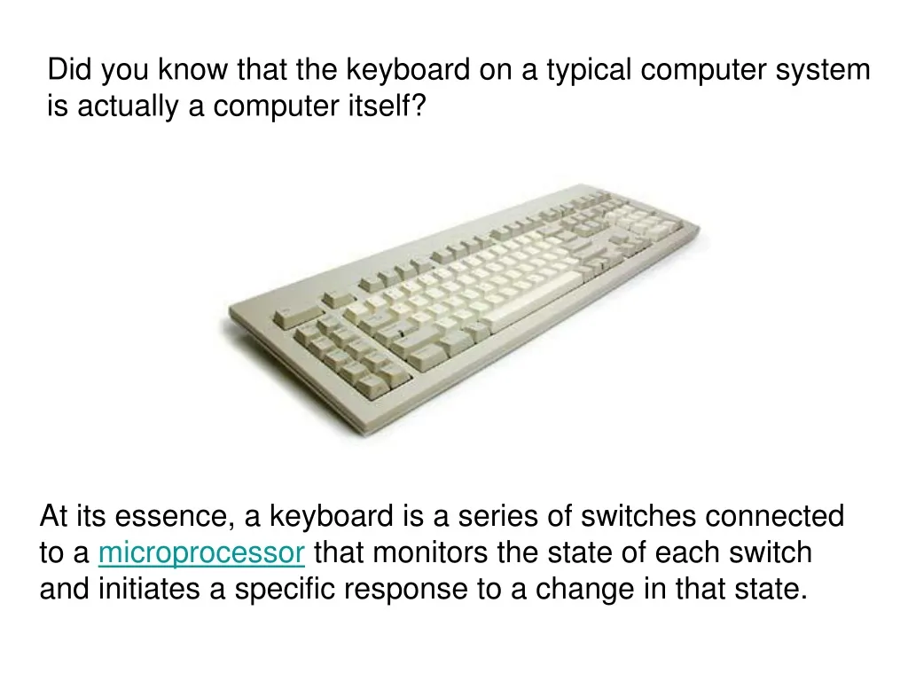 did you know that the keyboard on a typical