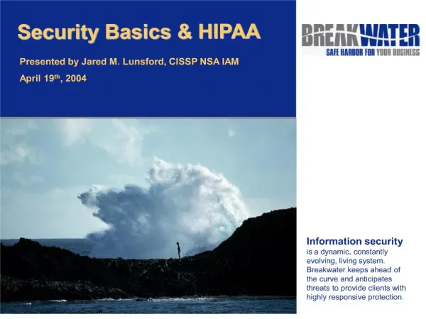 security basics hipaa