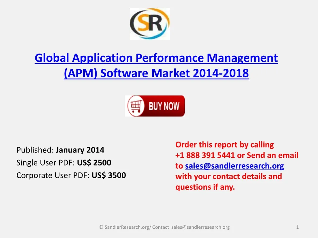 global application performance management apm software market 2014 2018