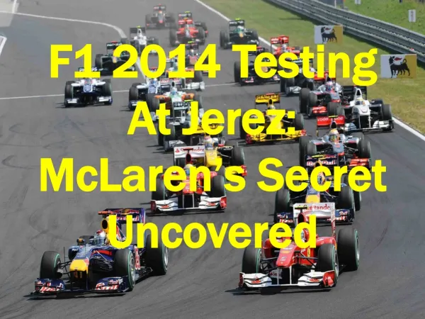 F1 2014 Testing at Jerez: McLaren
