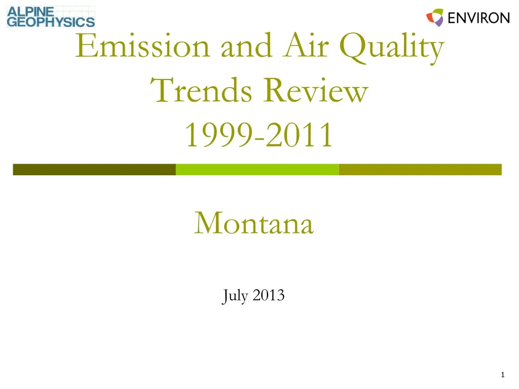 emission and air quality trends review 1999 2011