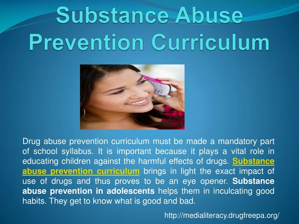 substance abuse prevention curriculum