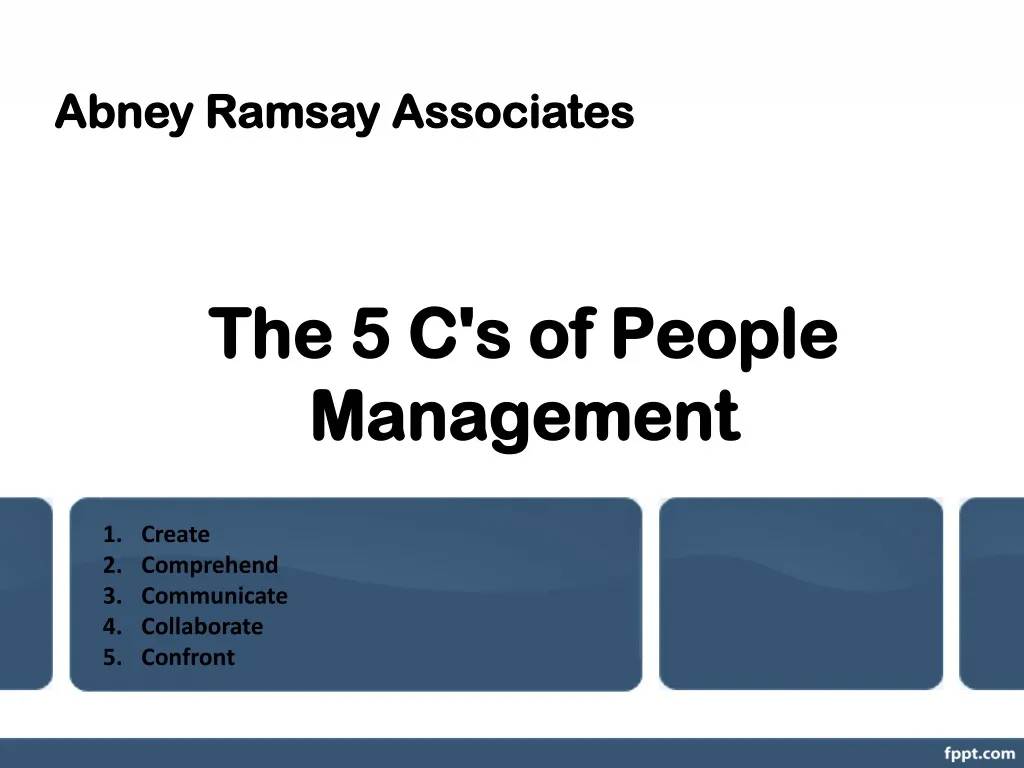 the 5 c s of people management