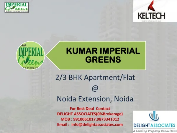 Imperial Greens Noida Extension - 2/3 BHK Booking (0% Broker