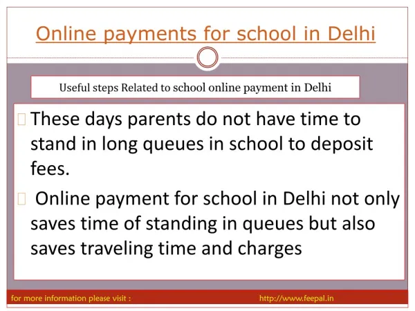 we provide online payment for school in delhi