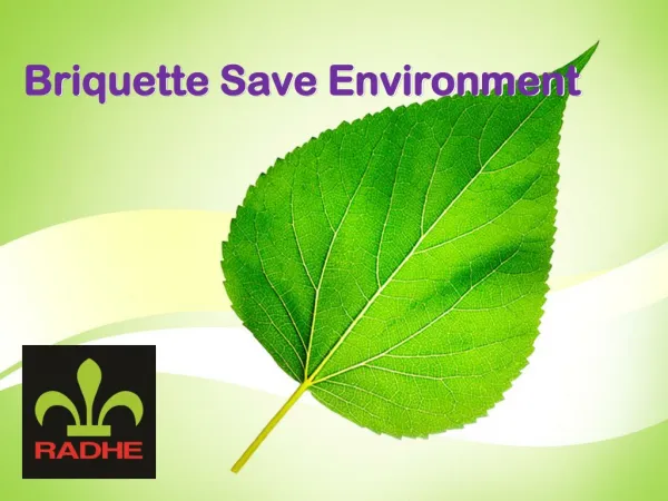 Briquette Save Environment