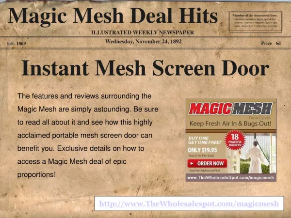 magic mesh - the instant portable mesh screen door