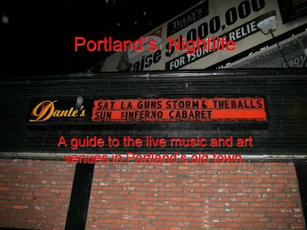 Portland s Nightlife