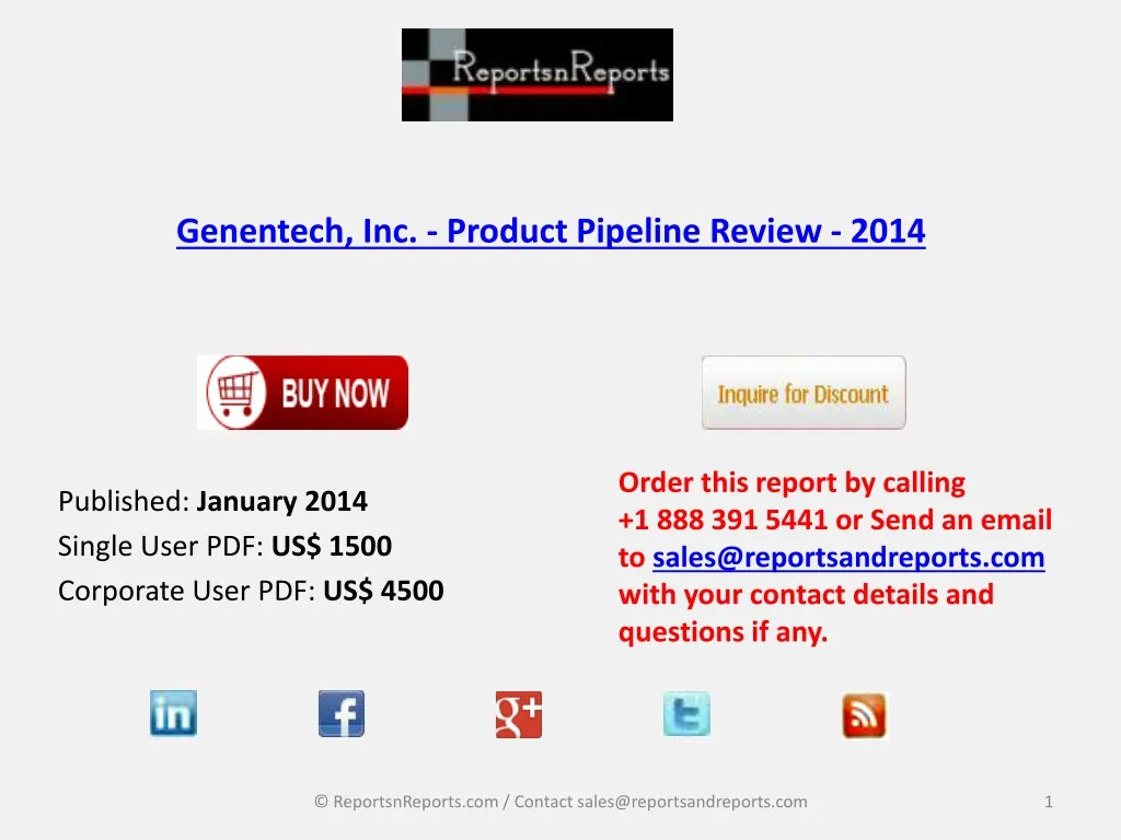 genentech inc product pipeline review 2014
