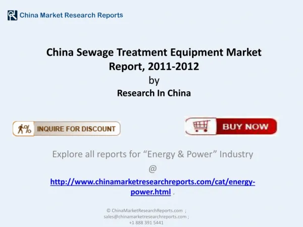 Sewage Treatment Equipment Market of China