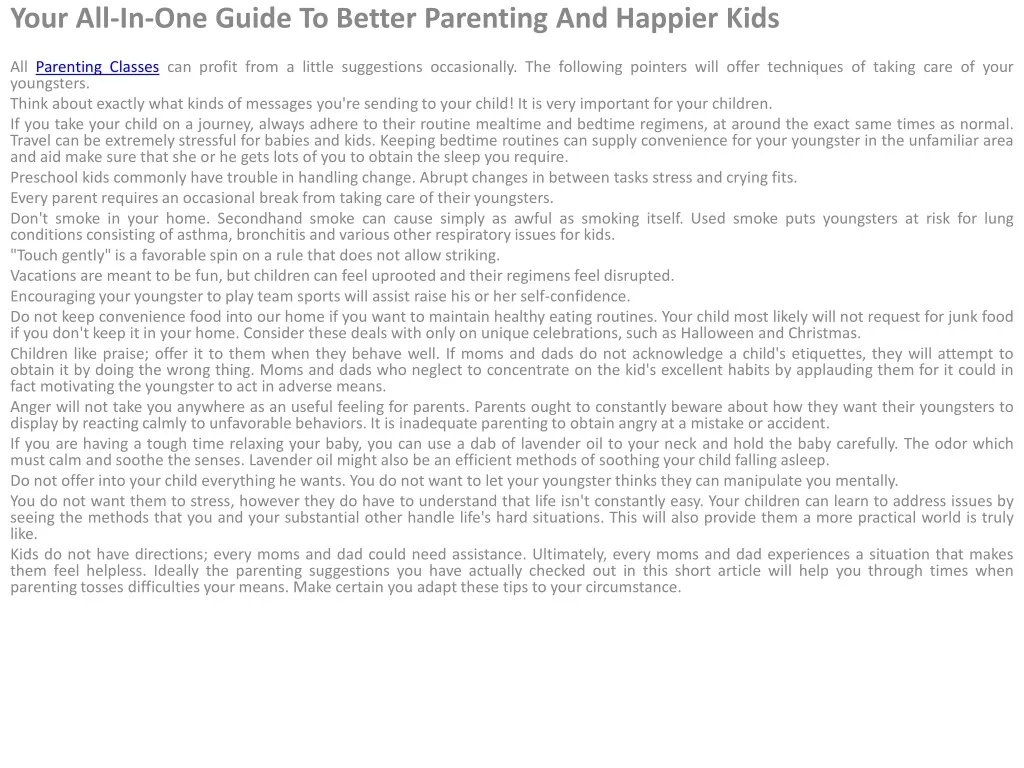 your all in one guide to better parenting