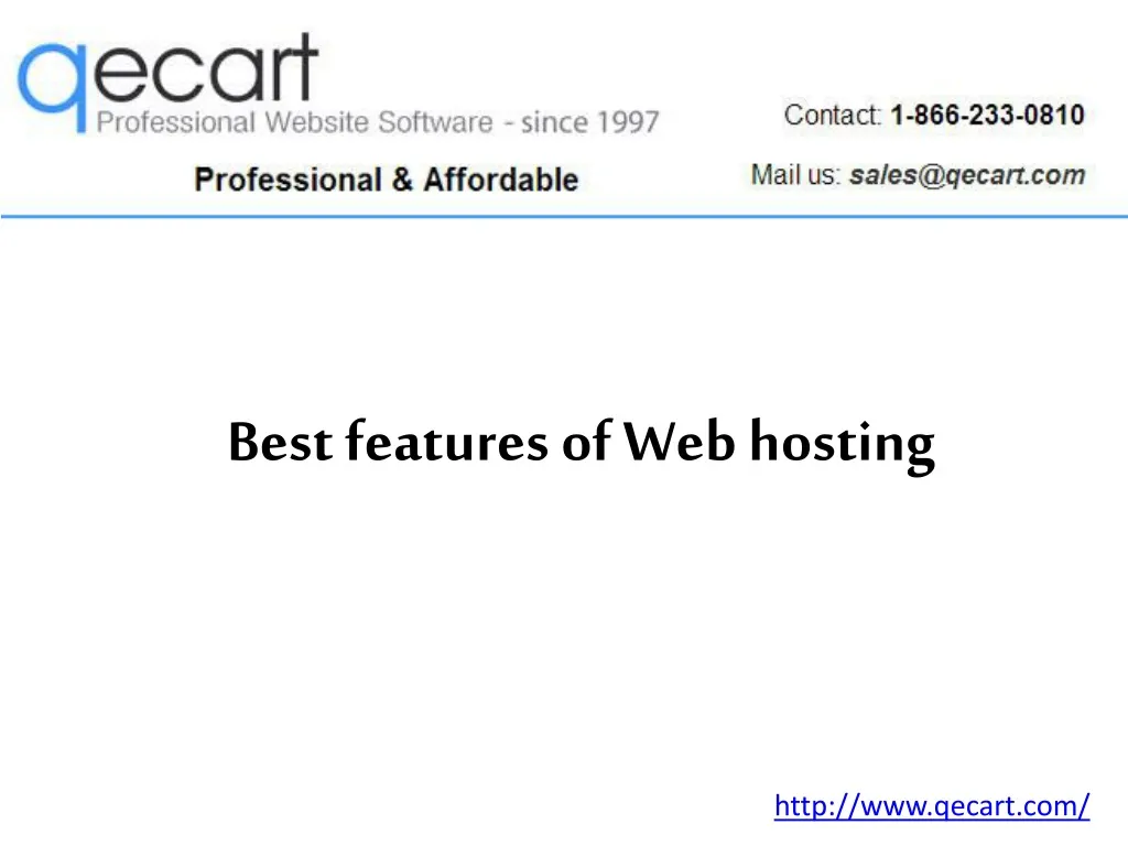 best features of web hosting