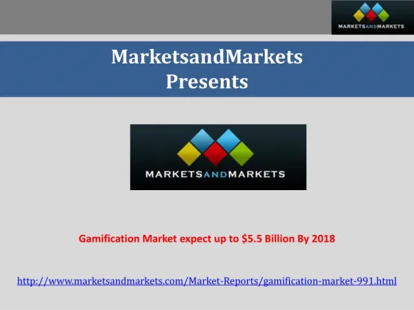 Gamification Market worth $5.5 Billion By 2018