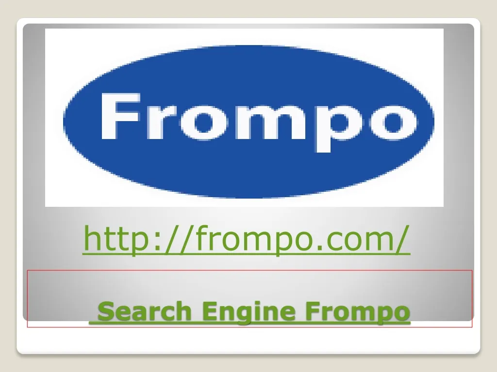 search engine frompo