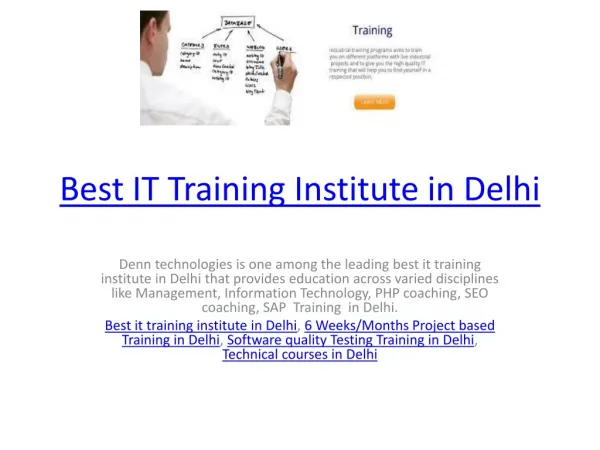 Best IT Training Institute in Delhi