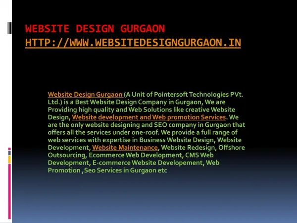website design gurgaon