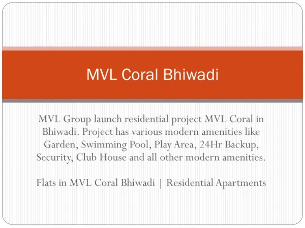 MVL Coral Bhiwadi
