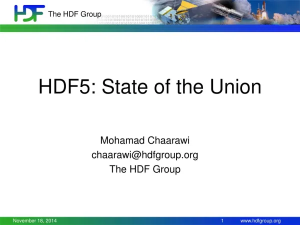 HDF5: State of the Union