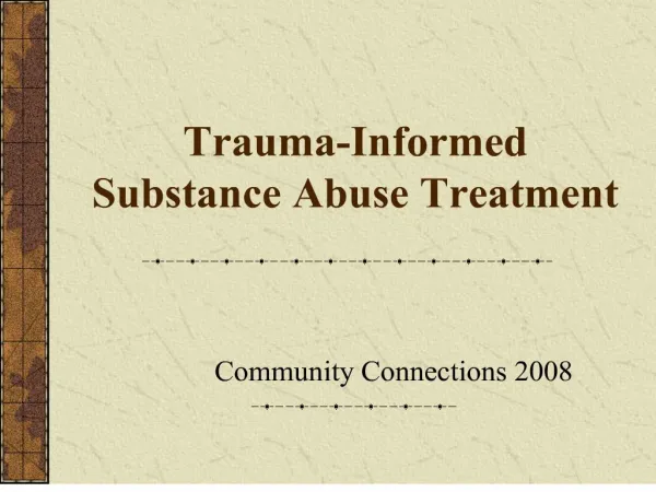 trauma-informed substance abuse treatment