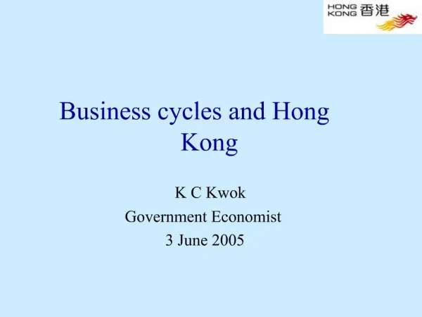 Business cycles and Hong Kong