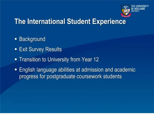 the international student experience