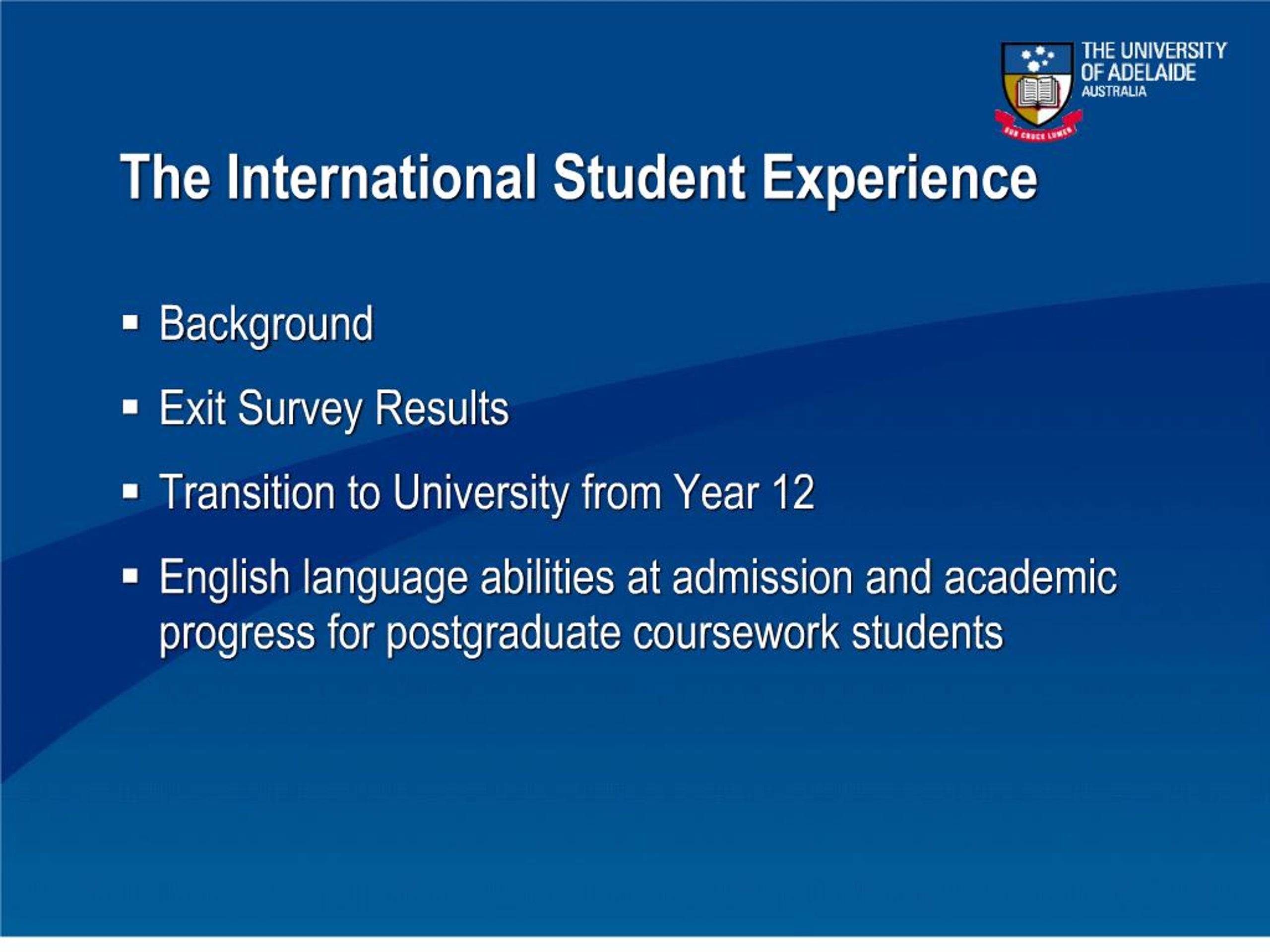 PPT - the international student experience PowerPoint Presentation ...