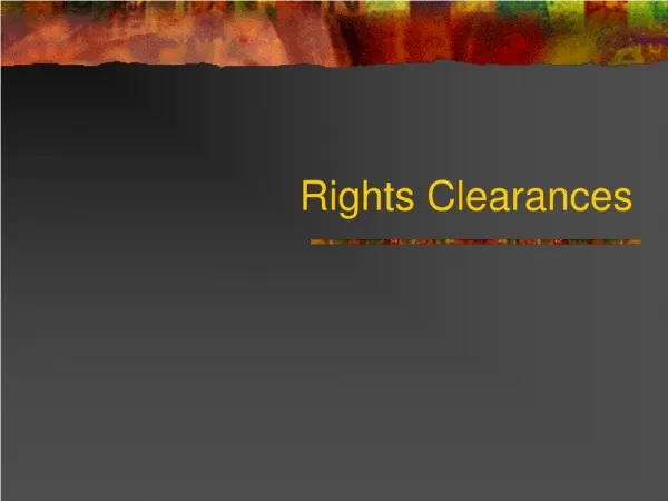 rights clearances 2011
