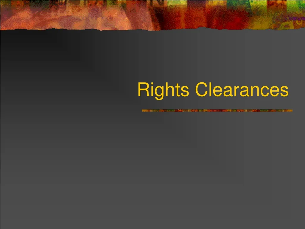 rights clearances